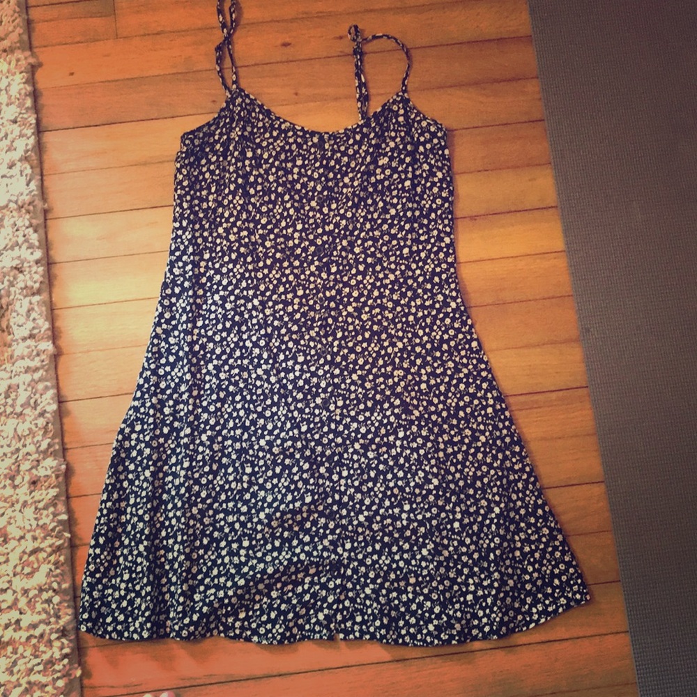 Black and white floral dress